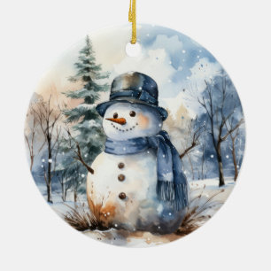 Snowman Keramik Ornament