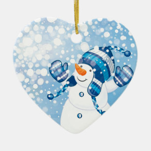 Snowman Keramik Ornament