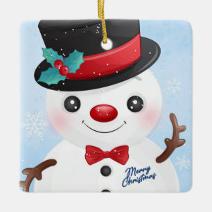 Snowman Keramik Ornament