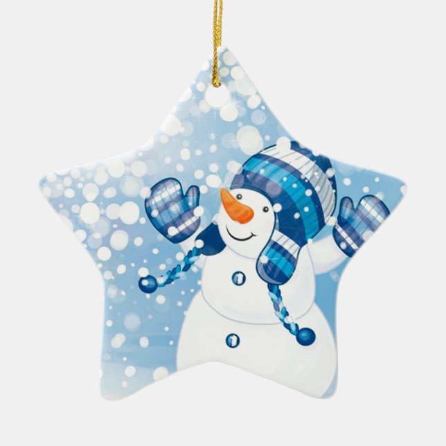 Snowman Keramikornament (Vorne)