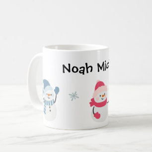 Snowman Kids Weihnachten personalisierte Mug Kaffeetasse