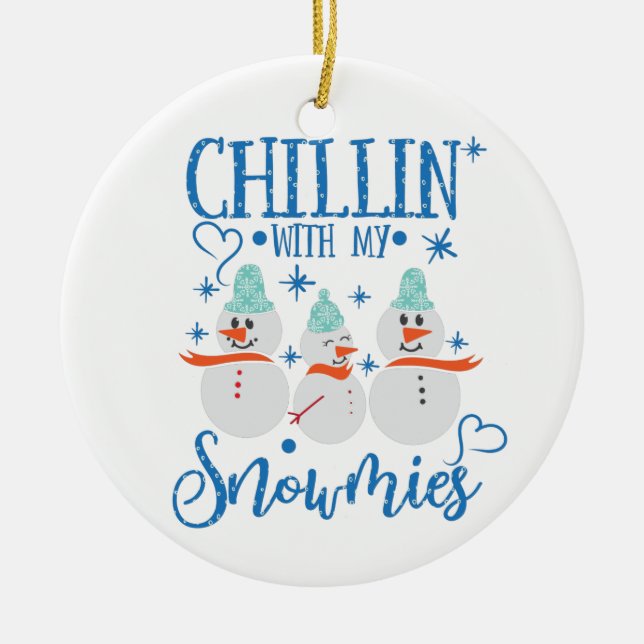 Snowman | KINLIN mit meinen Schneemassen Funny Keramik Ornament (Vorne)