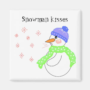 Snowman Kisses Magnet