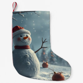 snowman kleiner weihnachtsstrumpf