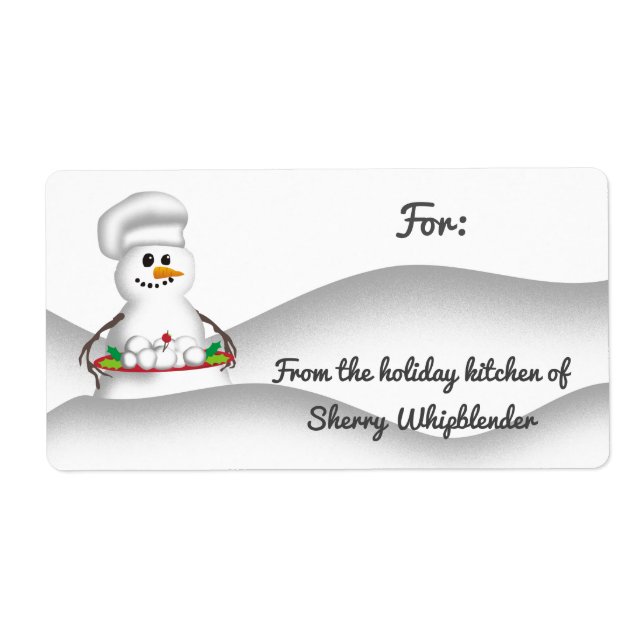 Snowman-Koch, der Schneebälle aus der Küche servie (Vorne)