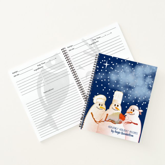 Snowman Koch - Kochbuch Rezept Notebook Notizbuch (Innenseite)