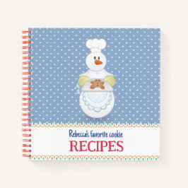 Snowman Koch Personalisiert Rezept Notebook Notizbuch