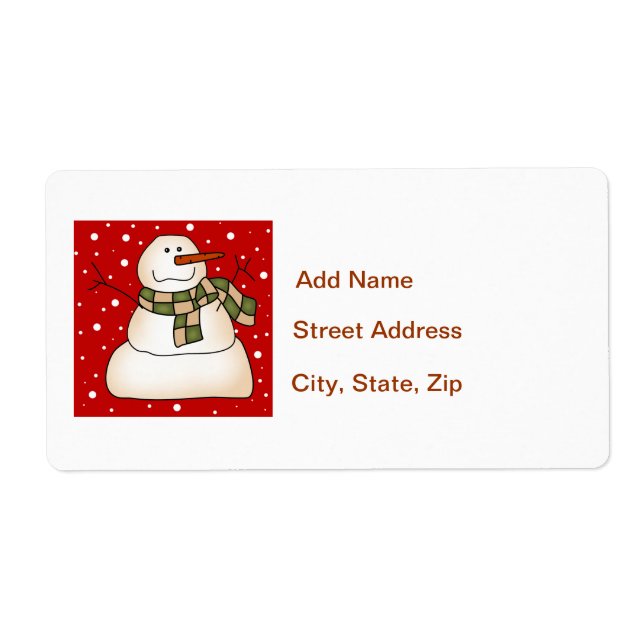 Snowman Labels (Vorne)
