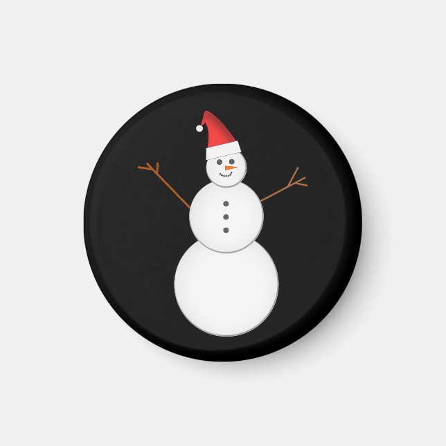 Snowman lächeln, der eine Weihnachtsfeierliche Wei Magnet (Vorne)
