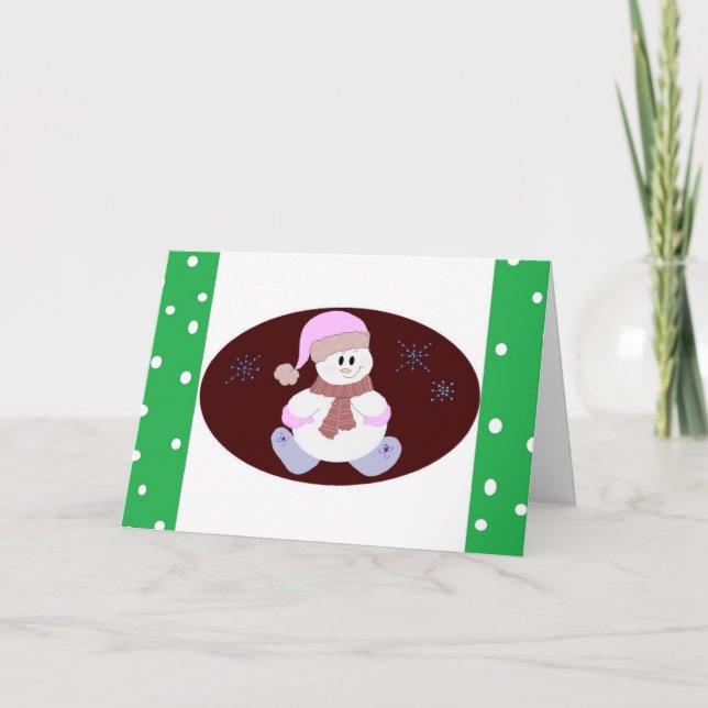 Snowman lächeln feiertagskarte (Vorderseite)