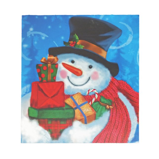 Snowman-Lagergeschenke Notizblock (Vorderseite)