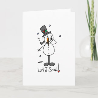 Snowman Lass es schneien Feiertagskarte