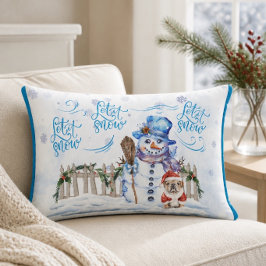 Snowman | Lass es schneien Lendenkissen