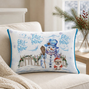 Snowman   Lass es schneien Lendenkissen