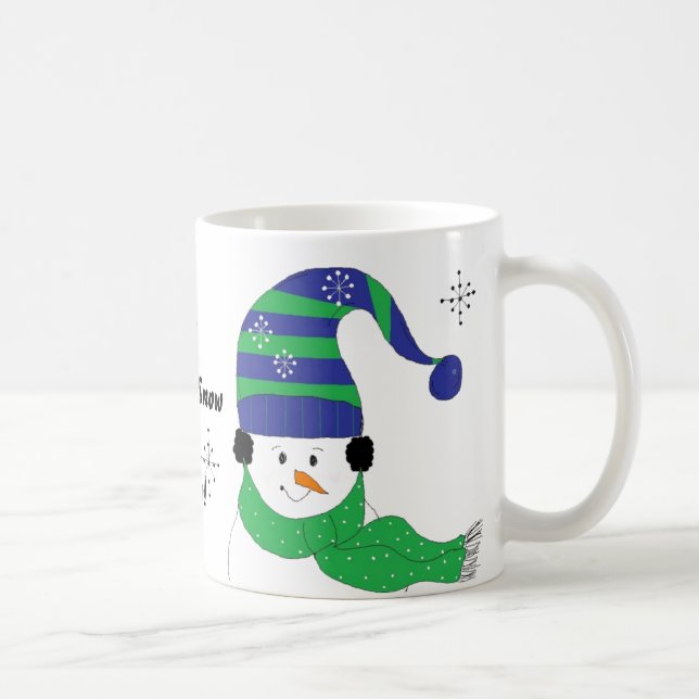 Snowman Lass es schneien Tasse (Rechts)