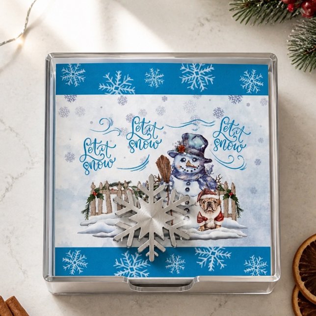 Snowman | Lassen Sie es Papier Napkin Serviette (Von Creator hochgeladen)