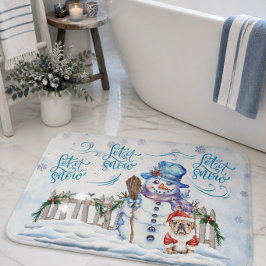 Snowman | Lassen Sie es schneeflattern Badematte