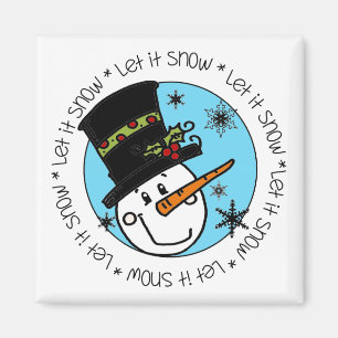 Snowman lässt es schneien magnet