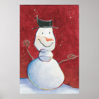 Snowman Leinwand Artwork Poster