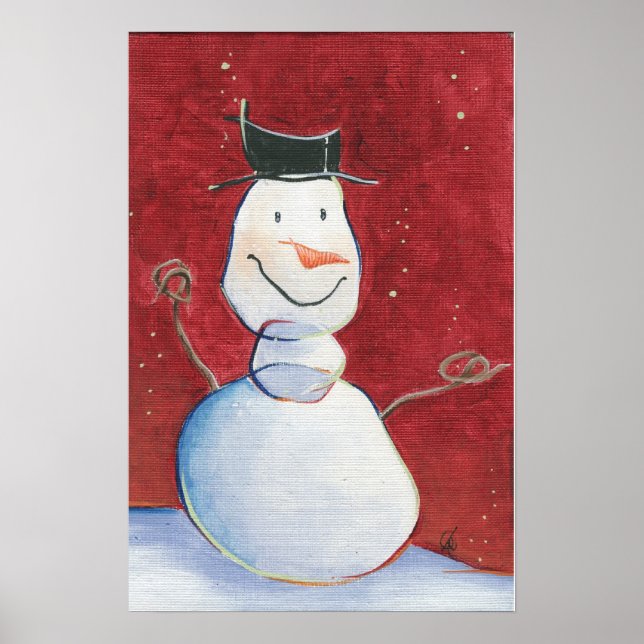 Snowman Leinwand Artwork Poster (Vorne)
