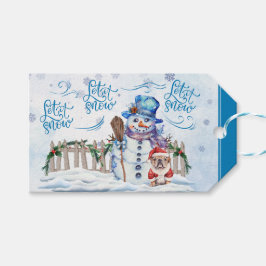 Snowman | Let it Snow Gift Tag Geschenkanhänger