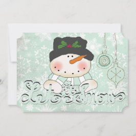Snowman Let it Snow Weihnachtsfeiertag Feiertagskarte