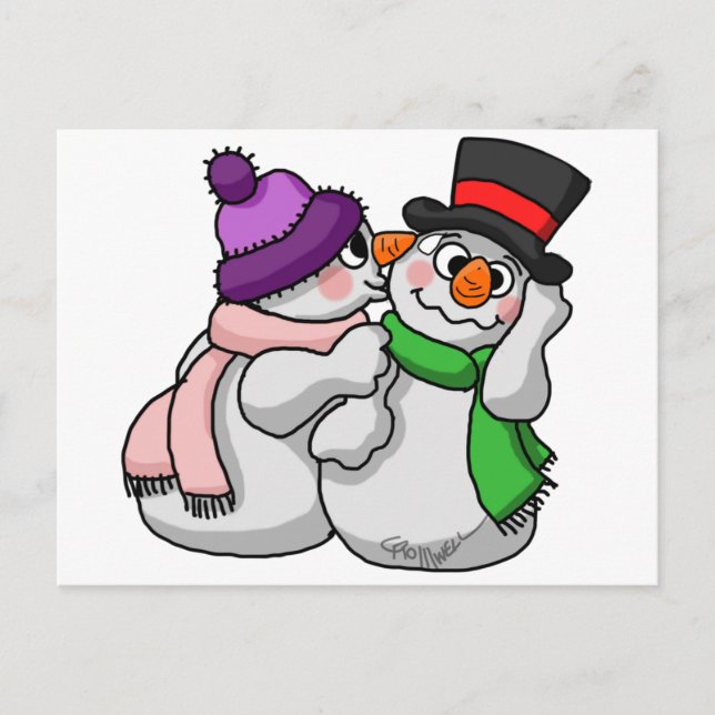 Snowman-Liebe Postkarte (Vorderseite)