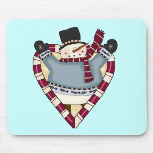 Snowman Liebe T - Shirt und Geschenke Mousepad