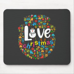 Snowman Liebe Weihnachtsdekorationen Mousepad