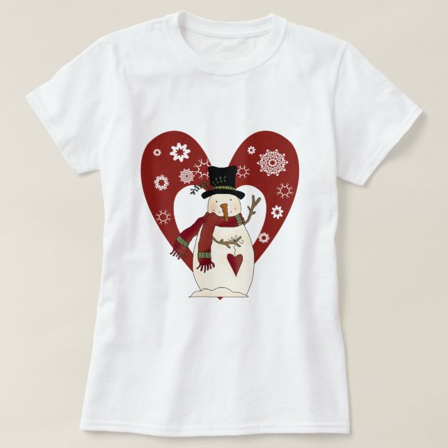 Snowman Lieben Schnee T - Shirt und Geschenke (Design vorne)