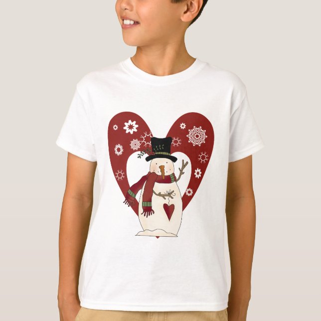 Snowman Lieben Schnee T - Shirt und Geschenke (Vorderseite)