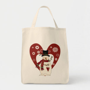 Snowman Lieben Schnee T - Shirt und Geschenke Tragetasche