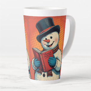 Snowman liest gerne ein Buch Milchtasse