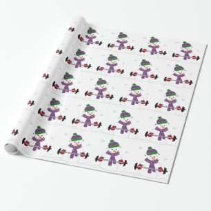 Snowman Lifting Weights Geschenkpapier