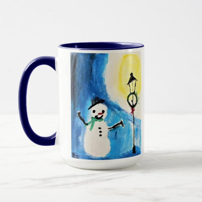 Snowman & Lightpost Tasse (Links)