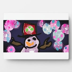 Snowman Lovey Fotoplatte
