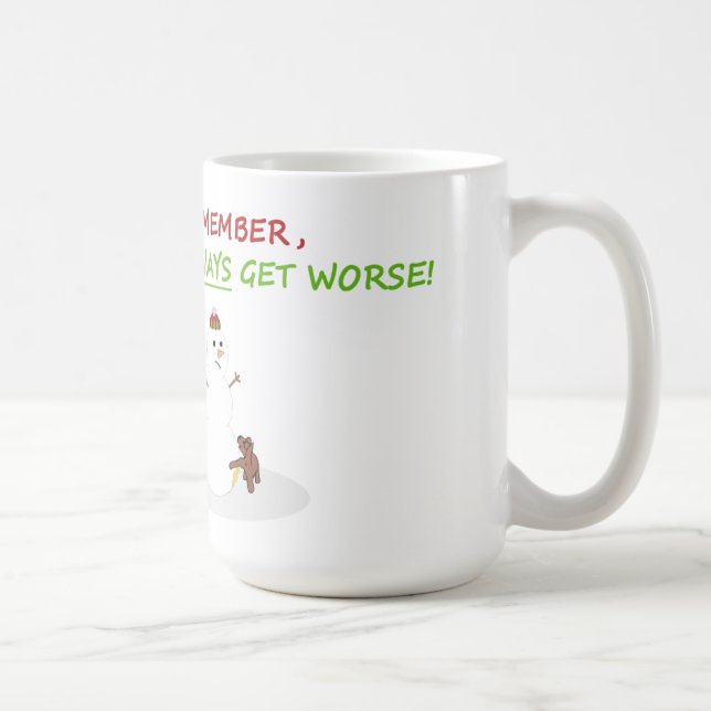 Snowman-lustige WeihnachtsTasse Tasse (Rechts)