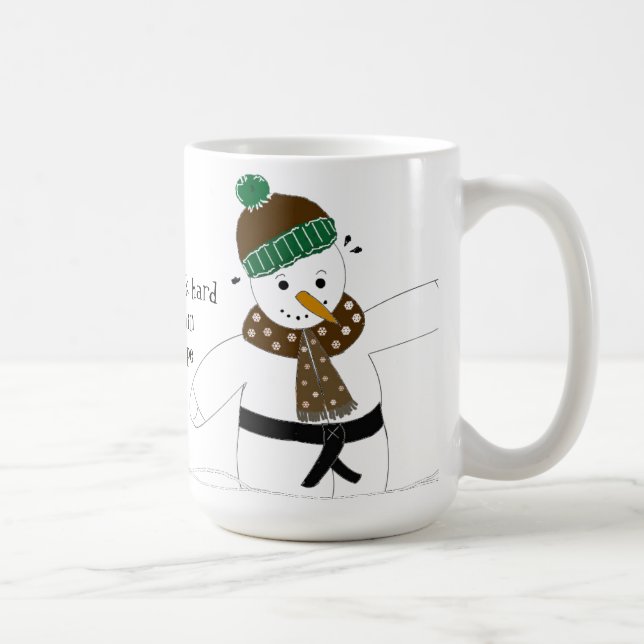 Snowman macht Kampfkunst Kaffeetasse (Rechts)
