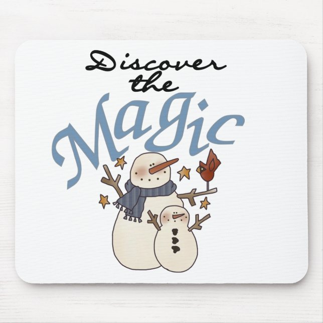 Snowman Magic T - Shirt und Geschenke Mousepad (Vorne)