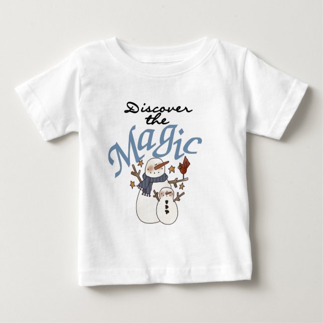 Snowman Magic Weihnachtsfeiertag Baby T-shirt (Vorderseite)