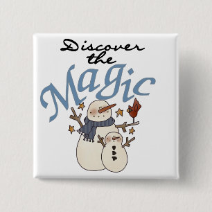Snowman Magic Weihnachtsfeiertag Button