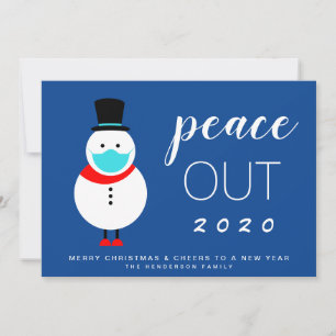 Snowman Mask Peace Out 2020 Weihnachten