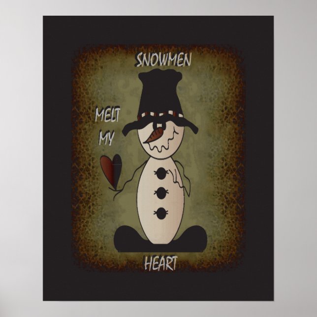 Snowman Melt Your Heart | Snowman Poster (Vorne)