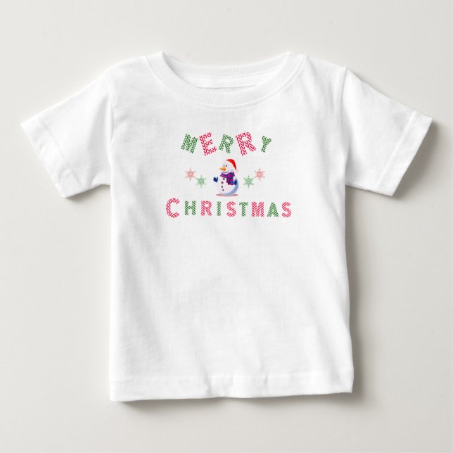 Snowman MerChristmas Baby T-shirt (Vorderseite)