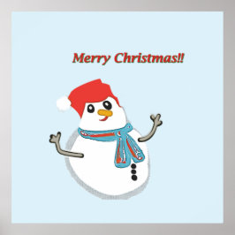 Snowman, Merry Christmas!! Poster