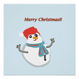 Snowman, Merry Christmas!! Poster