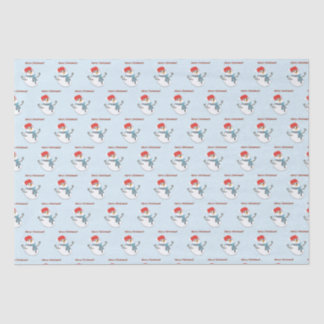 Snowman. Merry Christmas. Seidenpapier