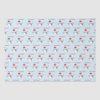 Snowman. Merry Christmas. Seidenpapier
