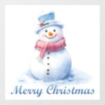 Snowman Merry Christmas Window Cloning Fensteraufkleber<br><div class="desc">Snowman fröhlich Weihnachtsfenster klammern</div>