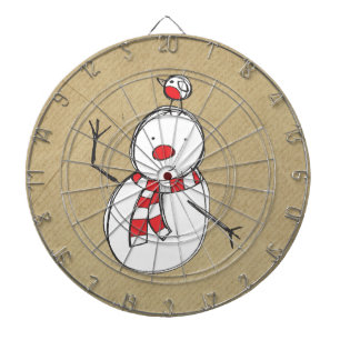 Snowman Metal Cage Dartboard Dartscheibe